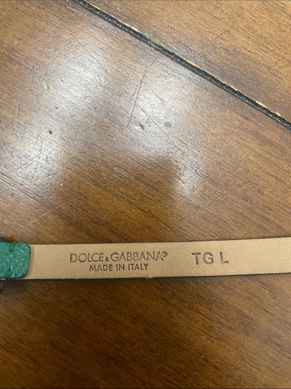 Authentic Dolce & Gabbana Crystal Green Floral Crystal Belt Strap NIB dust bag - Picture 9 of 12